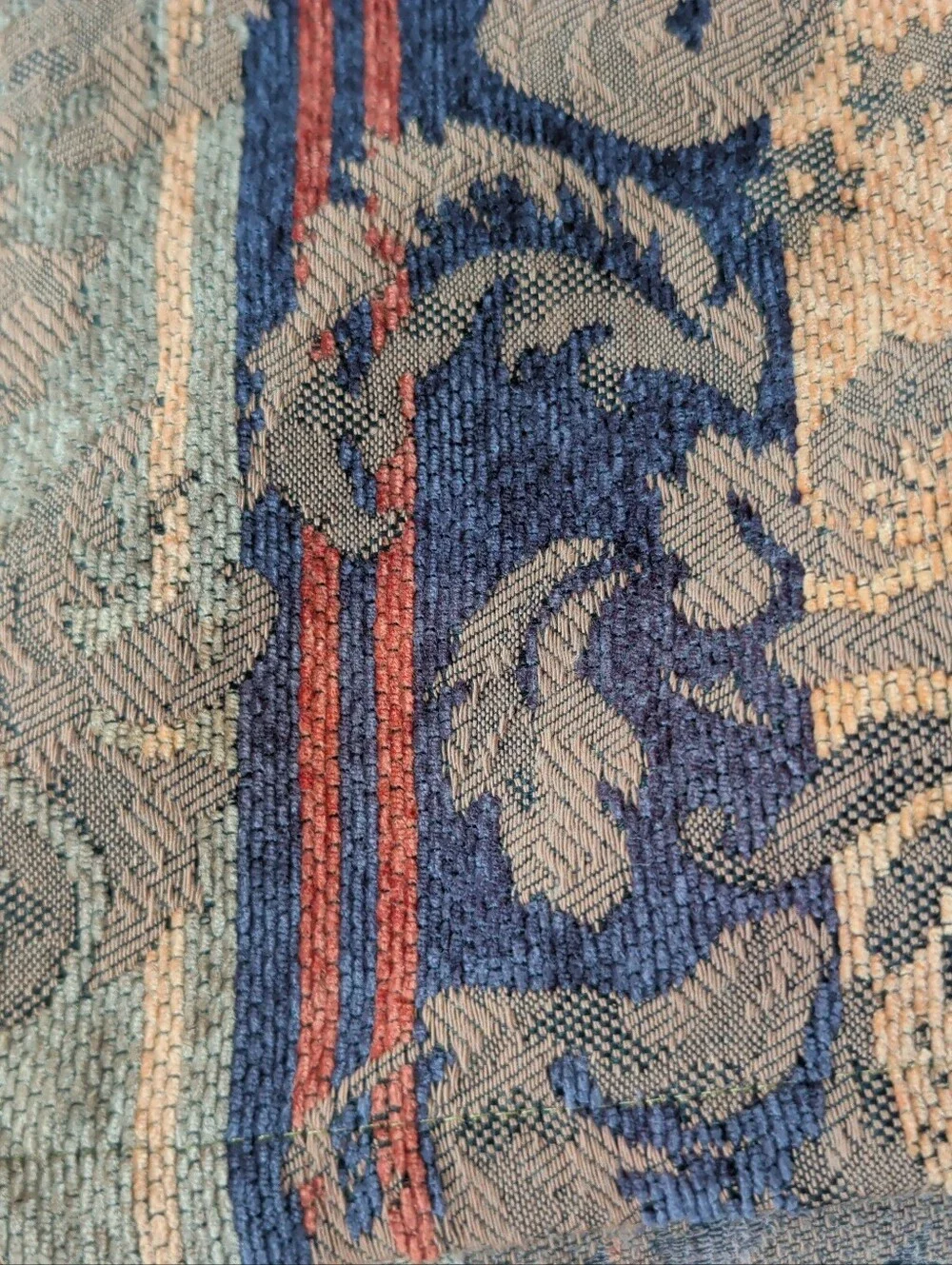 Pair Extra-Long 112” Woven Jacquard Curtain Panels 54” Wide Rod Pocket Drapes